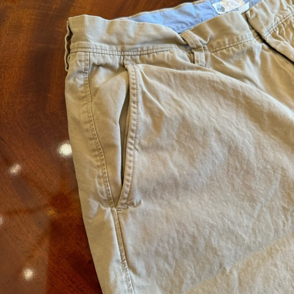 J.Crew Club Chino Shorts Mens 35 Khaki Cotton 10.5”